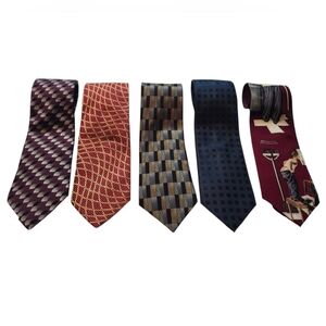 100% Silk, High Quality Men's  Tie Lot - Multicolor. Exc Cond. 69"